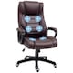 image 1 of Vinsetto Office Chair with 6-Point Maaage, PU Desk Chair with Padded Seat and Armrest, Computer Chair with Tilt Function for Home, Brown