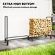 image 5 of Outsunny Firewood Rack with Waterproof Cover, Heavy Duty Metal Log Store Indoors, Log Storage Holder for Outdoor Indoor Fireplace, 200 x 36 x 99 cm, Dark Green