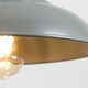 image 2 of ValueLights Duomo Painted Grey Pendant Light and E27 Pear LED 4W Warm White 2700K Bulb