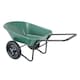 image 3 of Oypla Heavy Duty Plastic Two Wheeled 70L Yard Garden Wheelbarrow Pneumatic Tyre