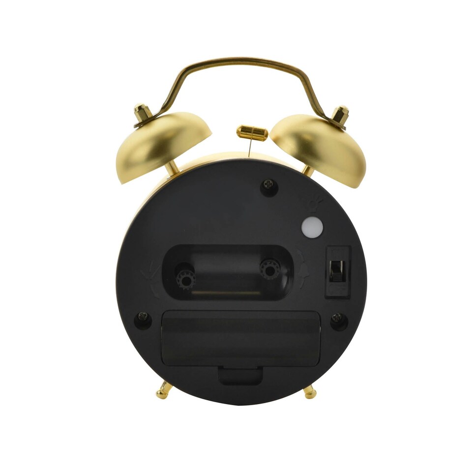 image 1 of Harry Potter Charms Alarm Clock - Hogwarts Crest Gold