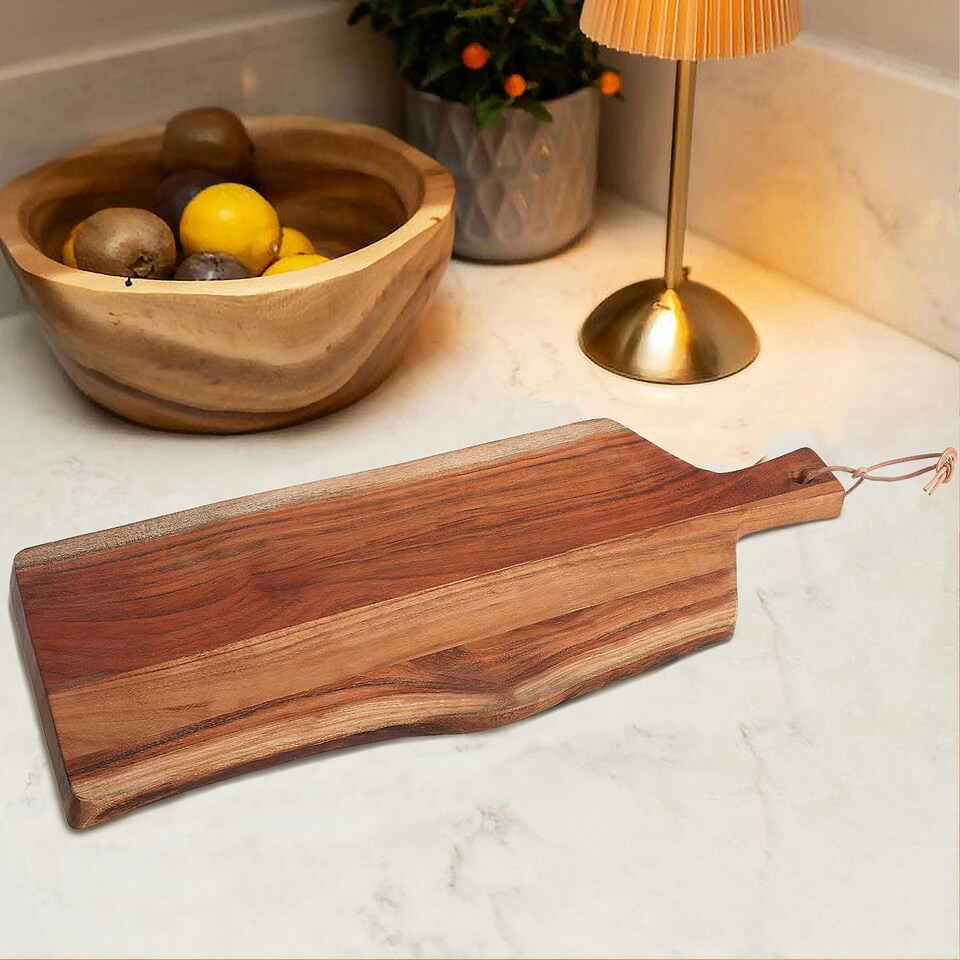 image 1 of Maison by Premier Socorro Acacia Large Paddle Chopping And Serving Board Oil Finish