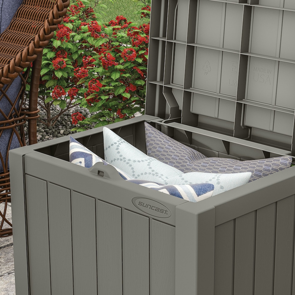 image 1 of Suncast Florida 83L Storage Box - Stone Grey Grey