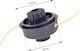 image 4 of SPARES2GO Spool Line Head Kit compatible with Ryobi PLT2543 RBC254FC Strimmer Trimmer