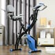 image 2 of HOMCOM 2-In-1 Folding Exercise Bike with 8-Level Magnetic Resistance Blue