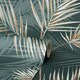 image 4 of Fine Decor South Beach Palm Leaf Wallpaper - Emerald Green - One Size Green