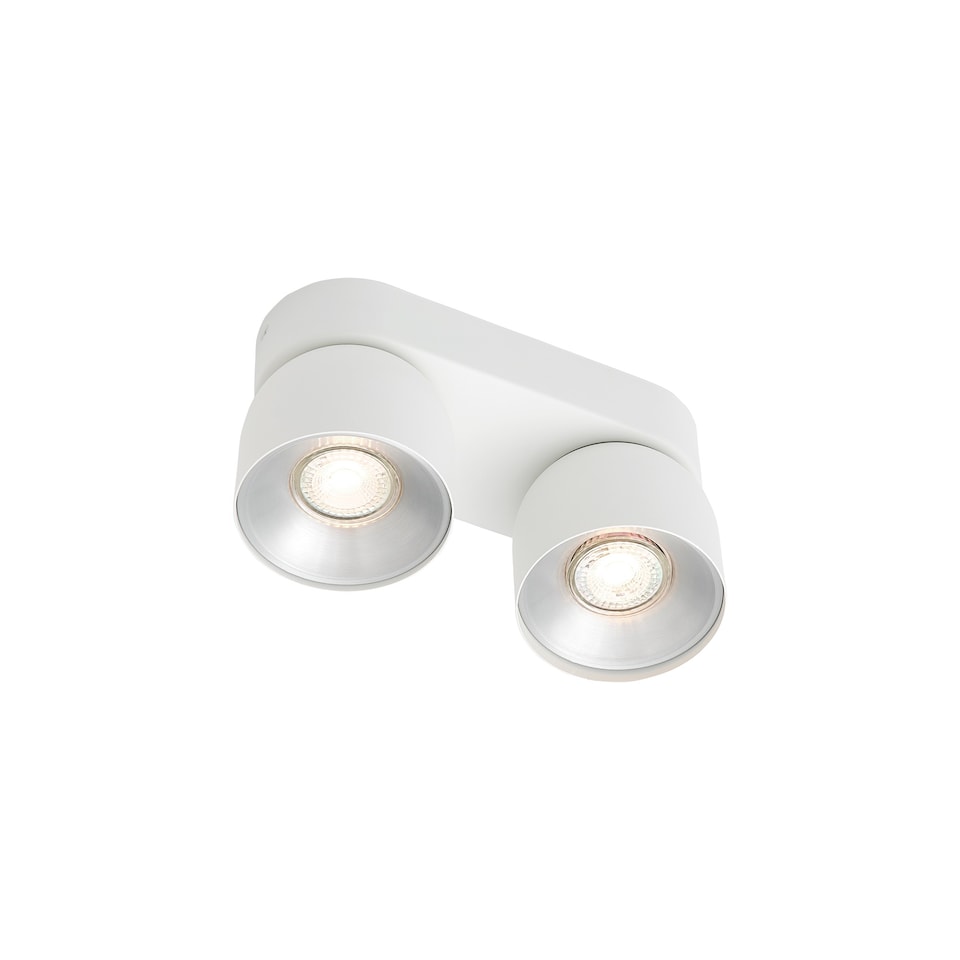 image 1 of Nordlux Pitcher Indoor Spot Light White Metal GU10 Gold Inner - Mains Powered, IP20 | White | White