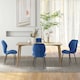 image 8 of HOMCOM Modern Style Kitchen Chairs Set of 4 with Velvet Upholstered, Dark Blue