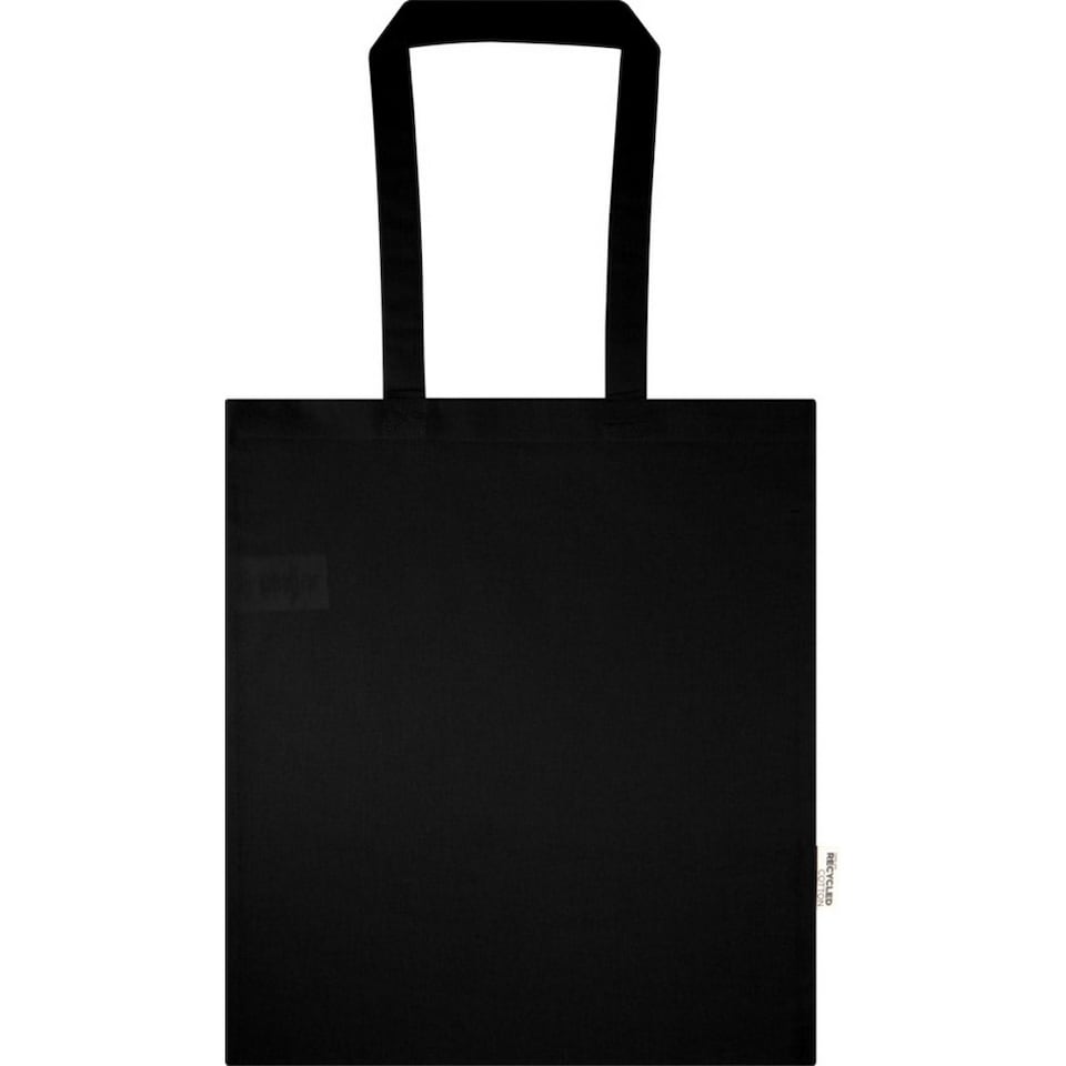 image 1 of Floso Madras Recycled Cotton 7L Tote Bag | Black | Solid Black | 1