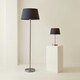image 6 of ValueLights Modern Satin Silver Table Lamp With Grey Shade | Grey
