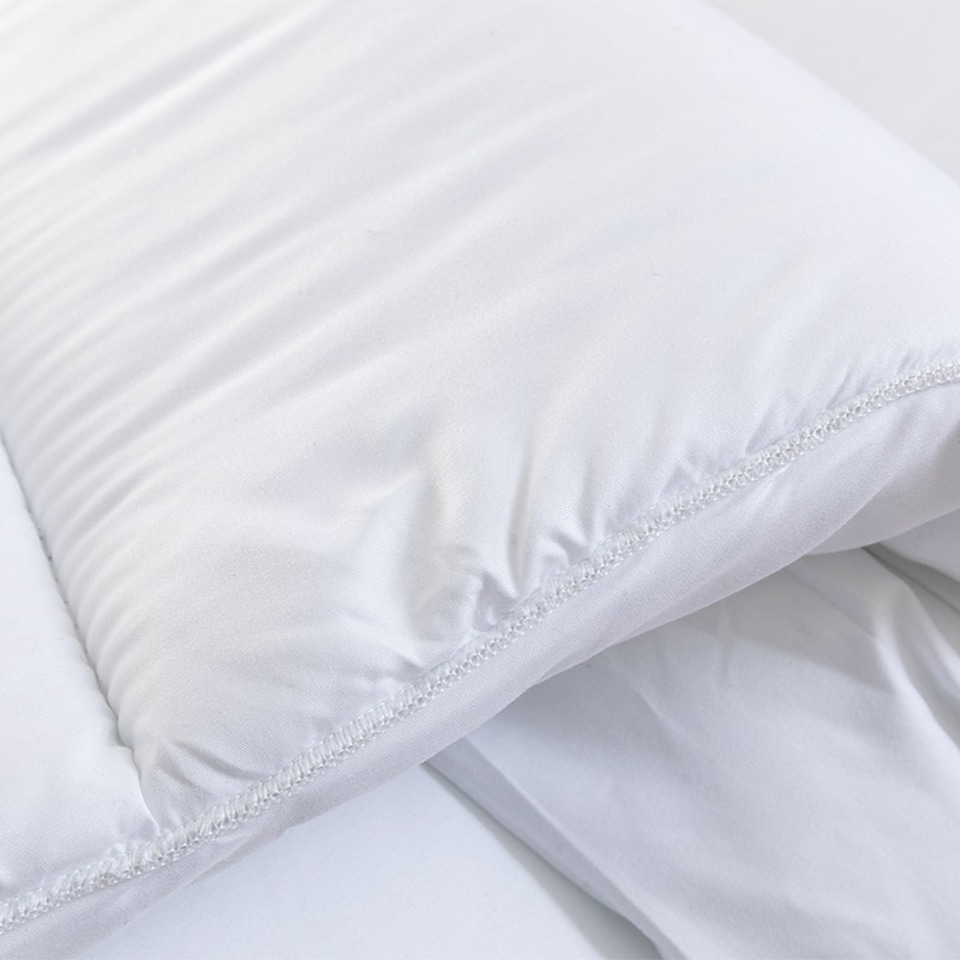 image 1 of Summer 4.5 Tog Microfibre Soft Like Down Duvet With Non Allergenic Hollowfibre Filling Single | White