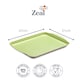 image 2 of Zeal Melamine Small Serving Tray, Gingham Pattern, 25 x 19cm, Lime Green