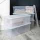 image 2 of Wham Crystal 4 x 62L Stackable Plastic Storage Boxes with Lids Clear Clear