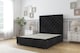 image 1 of Sloomy Mayfair Black Naples Divan Bed Base No Drawers With 54 Inch Floor Standing Headboard | Black | Black | Small Single | 1