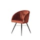 image 1 of Single Vittorio Velvet Dining Chair with Black Metal Legs, Quilted Design Modern Accent Chair | Red
