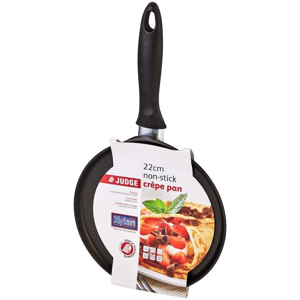 image 1 of Judge 22cm Induction Base Non-Stick Crepe Skillet