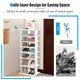 image 5 of COSTWAY 7-tier Double Shoe Storage Tower Rack Stand White White