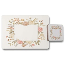 Flower Border (Placemat & Coaster Set)