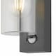 image 4 of Set of 2 Hadron - Black Motion Sensor Outdoor Wall Lights | Black | Clear | 2