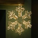 image 1 of 45cm Light up Rose Gold Metal Hanging Christmas Snowflake with 600 Warm White LEDs