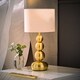 image 3 of ValueLights Marissa Brushed Gold Stacked Ball Table Lamp Light and Bulb