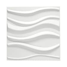 Living and Home 12-Pack 3D PVC Wave Wall Panels Decorative Tiles
