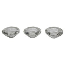 Glass Tealight Holders | Clear | 3