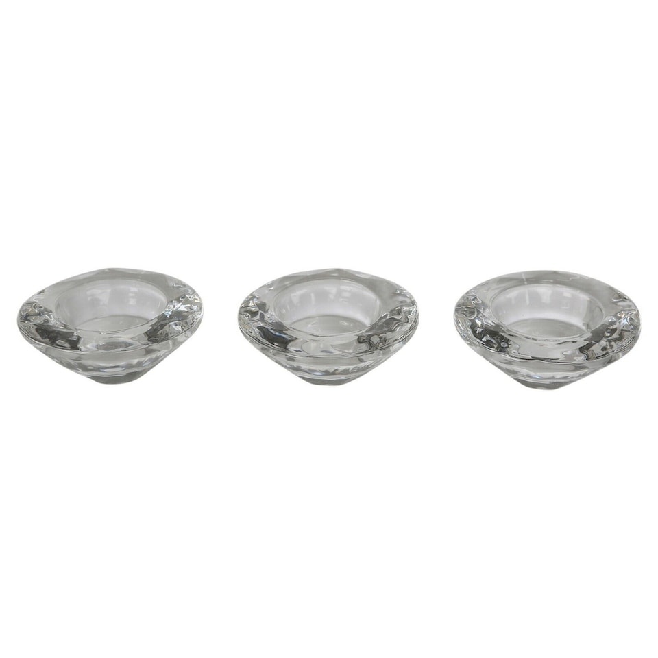 image 1 of Glass Tealight Holders | Clear | 3