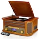 image 1 of Denver 9-in-1 Retro Vintage DAB Bluetooth Wooden Radio Record Player - MRD-51BT | Brown | Vintage Wood