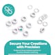 image 2 of 5mm Brass Eyelets with Washers for Arts & DIY Projects - 100 Pcs