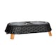 image 9 of 16cm x 9cm Black Plastic Raised Double Pet Bowl Feeding Station with Stand