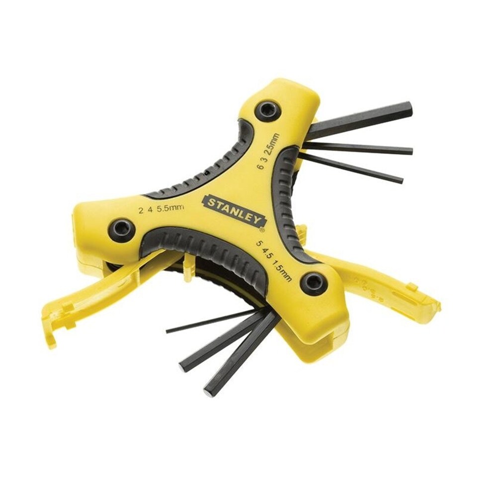 Stanley Hand Tools Metric Triangle Hexagon Key Set, 9 Piece - Multi Colour - One Size