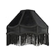 image 1 of Traditional Victorian Empire Lamp Shade in Jet Black Velvet with Long Tassels | Black