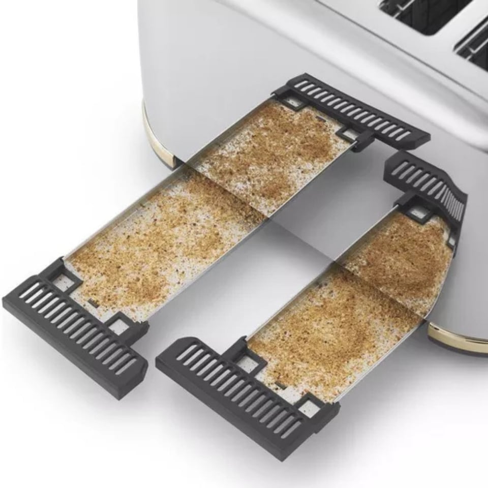 image 1 of Breville Mostra VTT92901 4 -Slice Toaster Stainless Steel Silver and Gold