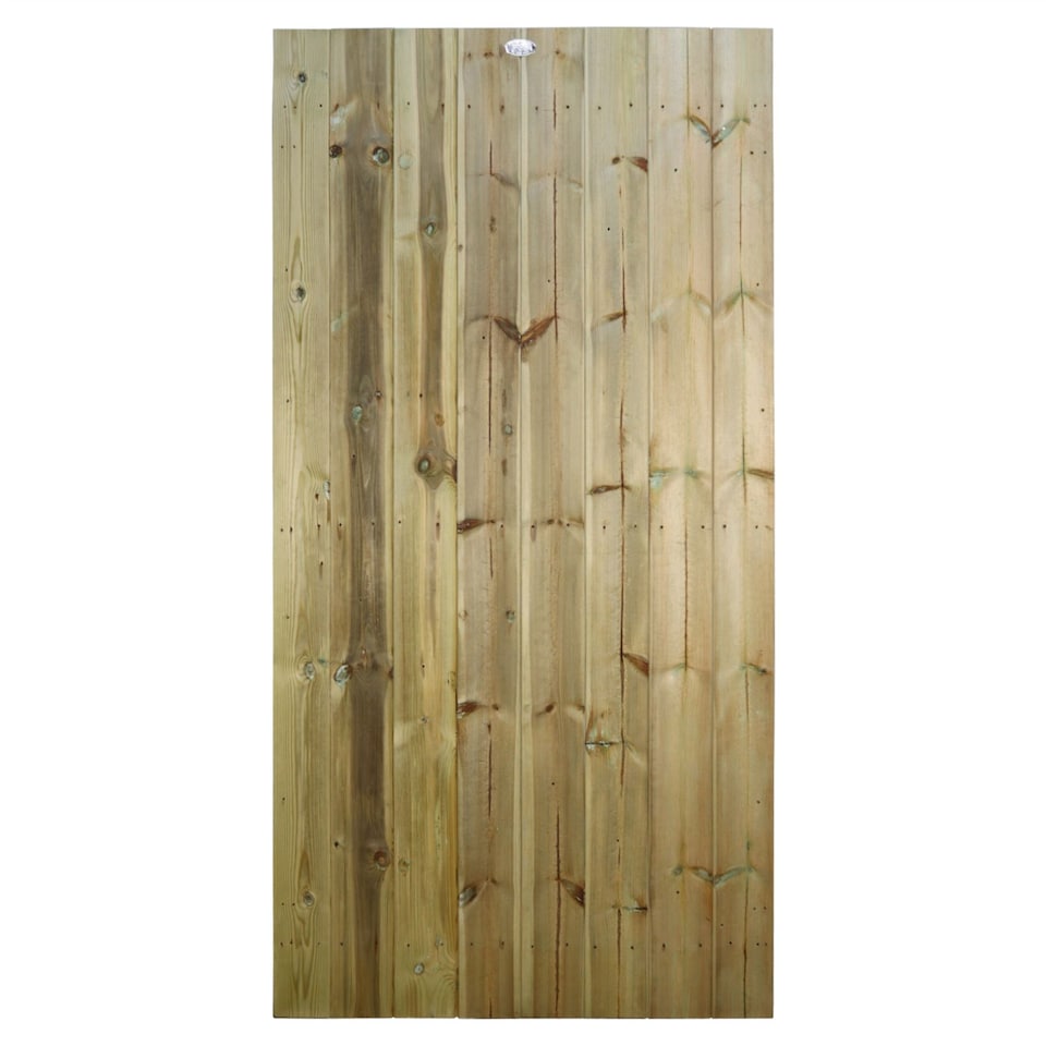 image 1 of Flat Top Wooden Garden Gate 6ft x 3ft Tongue & Groove Fully Framed Treated Door