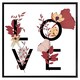 image 2 of Love typography (Picture Frame) Brown | Oak | S