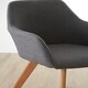 image 5 of Interiors by Premier Grey Fabric Chair With Wood Legs, Backrest Dining Chair, Easy to Clean Accent Office Chair