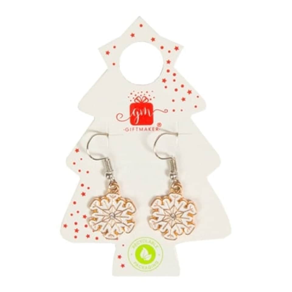 Novelty Christmas Snowflake Hook Earrings