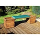 image 1 of Deluxe 2 Planter Bench With 1 x Green Bench Cushion