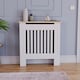 image 5 of Vida Designs Arlington Radiator Cover Painted MDF Slatted Cabinet, White, 78cm