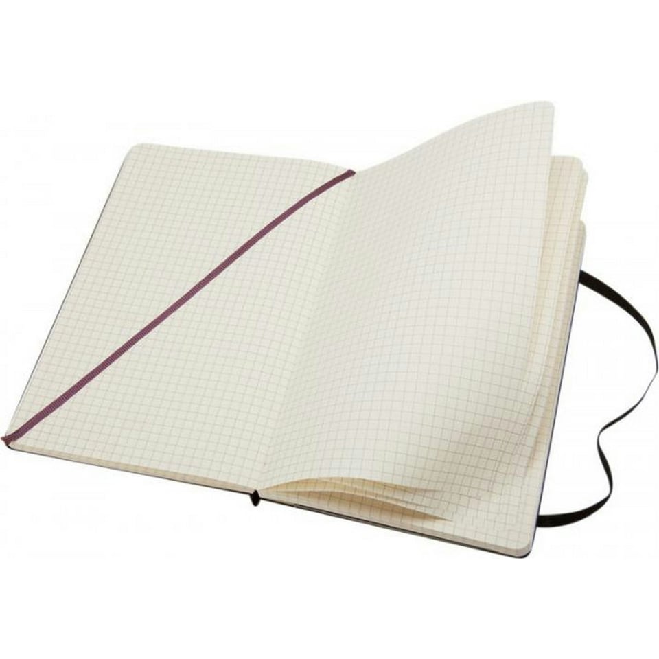 image 1 of Moleskine Classic L Hard Cover Squared Notebook - Solid Black - One Size