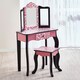 image 2 of Teamson Kids Gisele Leopard Print Vanity Playset, Pink/Black