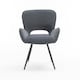 image 2 of Set of 2 Lily Modern Velvet Dining Chair Padded Seat Metal Legs Kitchen (Grey) | Grey | Grey | One Size