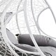 image 5 of Interiors by Premier Cut Out Sides White Hanging Chair with Round Base, Comfortable Seating Swing Chair, Easy to Clean Chair
