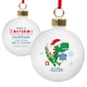 image 2 of Personalised Dinosaur 'Have a Roarsome Christmas' Bauble