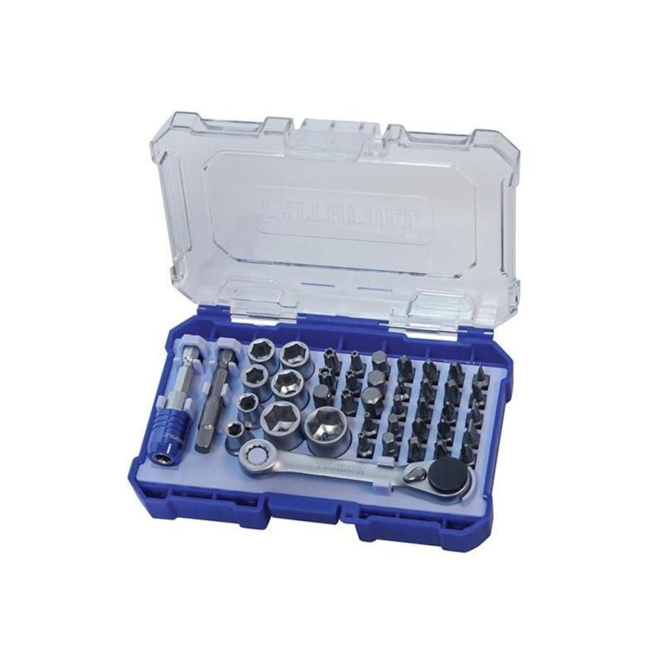 Faithfull Screwdriver Bit & Socket Set, 42 Piece - Multi Colour - One Size