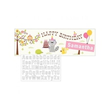 Creative Party Happy Woodland Banner With Stickers - Multicoloured - One Size