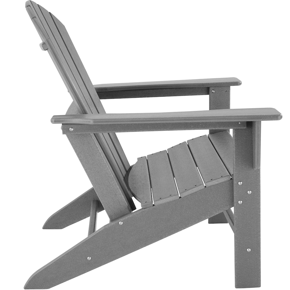 image 1 of Garden Chair - Adirondack design, high backrest, wide armrests Grey | Light Grey