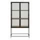 image 2 of Seaford 2 Glass Door Display Cabinet in Black & Oak