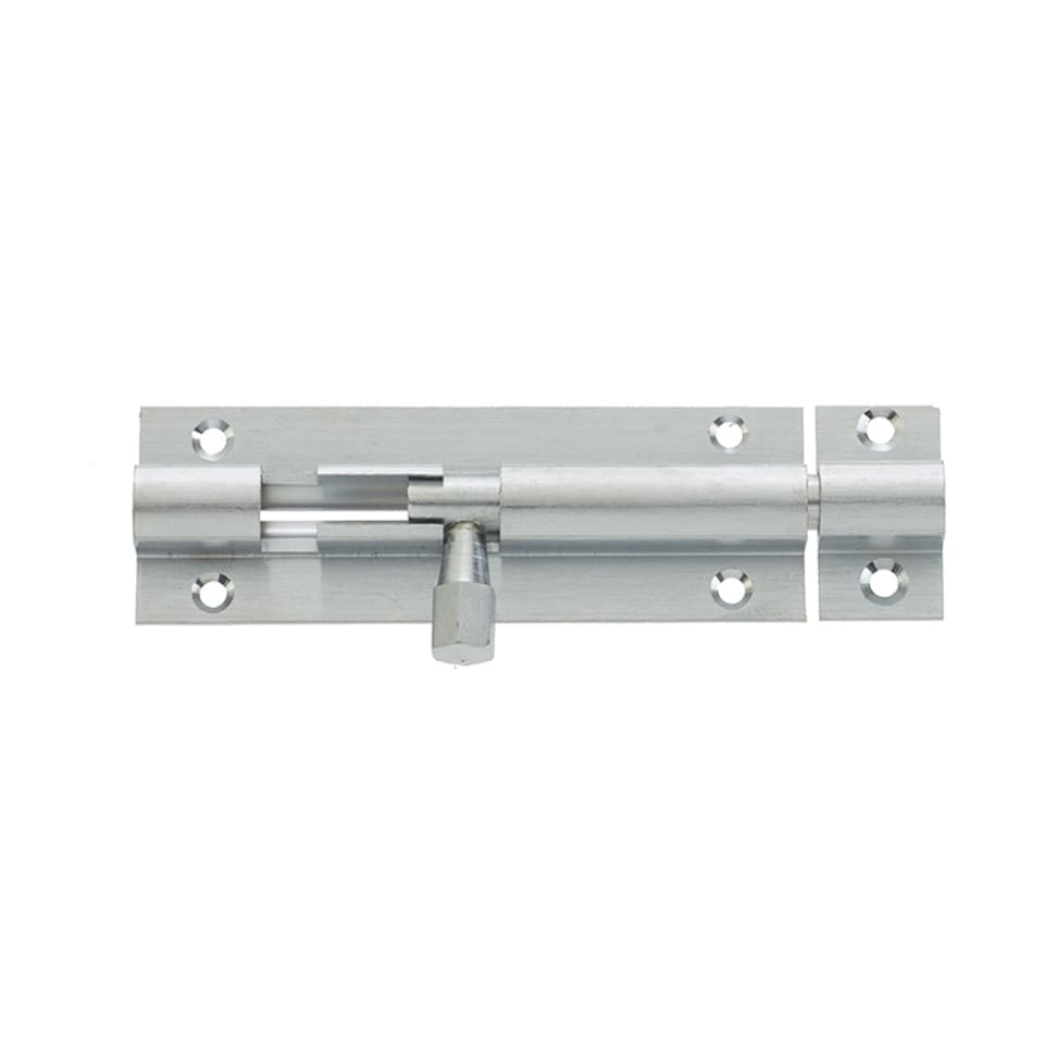 image 1 of Durable Brass Straight Barrel Bolts 152x25mm in Satin Chrome Finish - Door Bolt